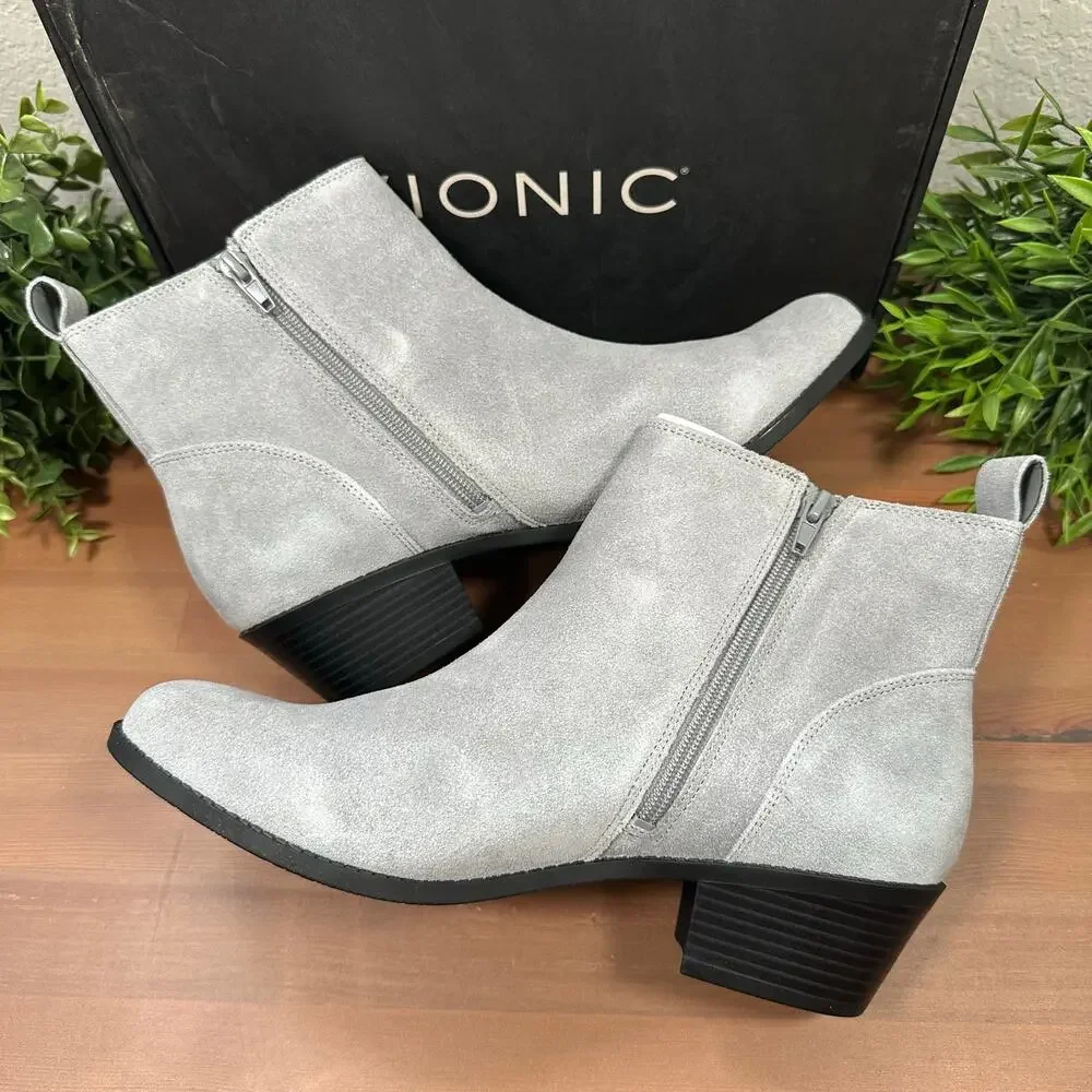Vionic Women's Roseland Water-Repellent Suede Ankle‎ Boots Size 11